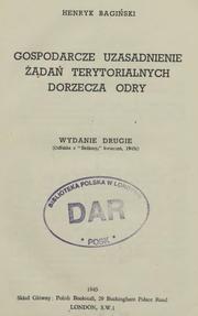 Cover of: Gospodarcze uzasadnienie żądań terytorialnych dorzecza Odry