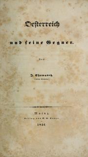Cover of: Oesterreich und seine Gegner