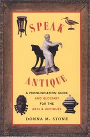 Cover of: Speak Antique  by Donna M. Stone