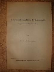 Cover of: Neue Gesichtspunkte in der Psychologie: in gemeinverständlicher Darstellung
