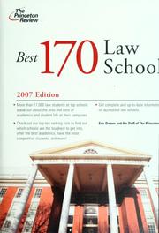 Cover of: Best 170 law schools by Eric Owens ... [et al.].