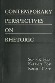 Cover of: Contemporary perspectives on rhetoric