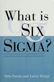 Cover of: What is six sigma?