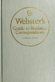 Cover of: Webster's guide to business correspondence.