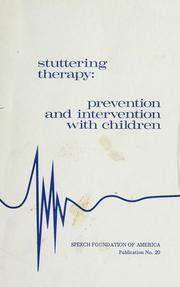 Cover of: Stuttering therapy by 