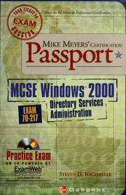 Cover of: MCSE Windows 2000 Directory services exam prep