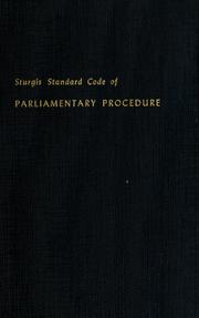 Cover of: Learning parliamentary procedure