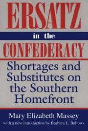Ersatz in the Confederacy by Mary Elizabeth Massey