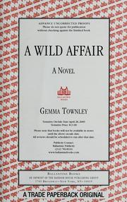 Cover of: A wild affair by Gemma Townley