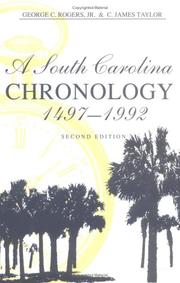 Cover of: A South Carolina chronology, 1497-1992 by George C. Rogers