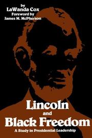 Cover of: Lincoln and Black freedom by LaWanda C. Fenlason Cox