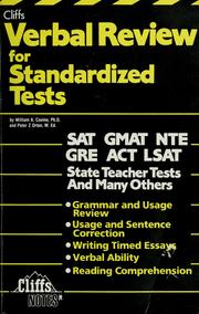 Cover of: Cliffs verbal review for standardized tests by William A. Covino