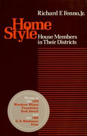 Cover of: Home style: House members in their districts