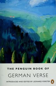 Cover of: The Penguin book of German verse: with plain prose translations of each poem