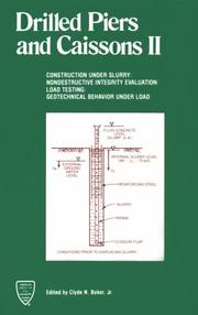 Cover of: Drilled Piers and Caissons II: Construction Under Slurry/Nondestructive Integrity Evaluation/Load Testing/Geotechnical Behavior Under Load