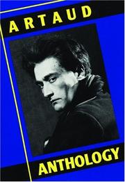 Cover of: Anthology by Antonin Artaud