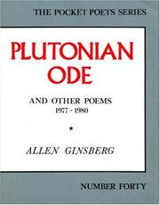 Cover of: Plutonian ode by Allen Ginsberg