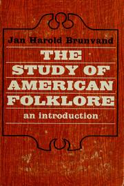 Cover of: The study of American folklore by Jan Harold Brunvand