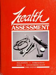 Cover of: Health assessment by Lois Malasanos ... [et al.].