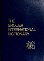 Cover of: The Grolier International Dictionary