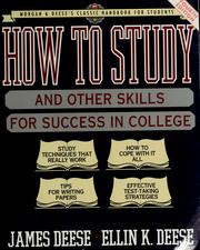 Cover of: How to study and other skills for success in college by Clifford Thomas Morgan