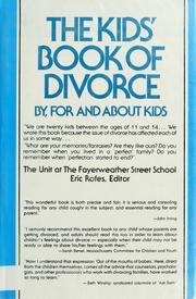 Cover of: The kids' book of divorce: by for and about kids