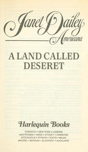 Cover of: A Land Called Deseret (Janet Dailey Americana - Utah, Book 44) by 