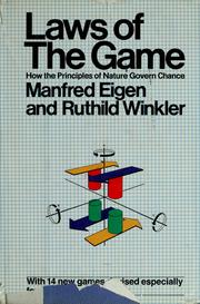 Cover of: Laws of the game | Manfred Eigen