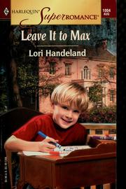 Cover of: Leave It to Max by Lori Handeland