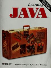 Cover of: Learning Java by Patrick Niemeyer, Jonathan Knudsen