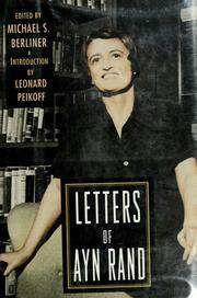 Cover of: Letters of Ayn Rand by Ayn Rand