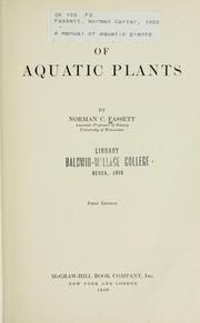 Cover of: A Manual of Aquatic Plants