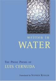 Cover of: Written in Water: The Prose Poems of Luis Cernuda