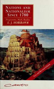 Cover of: Nations and nationalism since 1780 by Eric Hobsbawm