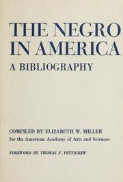 Cover of: The Negro in America: a bibliography