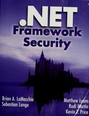 Cover of: .NET framework security