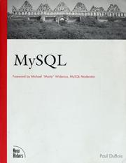 Cover of: MySQL: (OTHER NEW RIDERS)