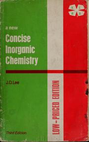 Cover of: A new concise inorganic chemistry by Lee, J. D.