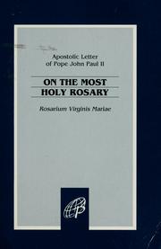 Cover of: On the most holy rosary = by Pope John Paul II