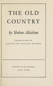 Cover of: The old country