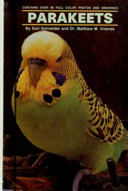 Cover of: Parakeets by Earl Schneider