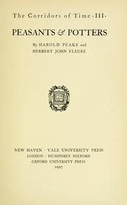 Cover of: Peasants and potters by Harold Peake