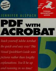 Cover of: PDF with Acrobat 5 by Jennifer Alspach