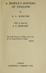 Cover of: A people's history of England by Morton, A. L.