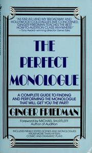 Cover of: The perfect monologue
