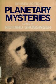 Cover of: Planetary mysteries by Richard Grossinger