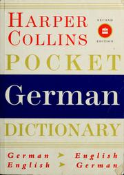 Cover of: Pocket German dictionary: German-English, English-German