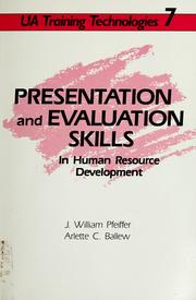 Cover of: Presentation and evaluation skills in human resource development