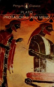 Cover of: Protagoras and Meno