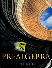 Cover of: Prealgebra by Carson, Tom, Carson, Tom